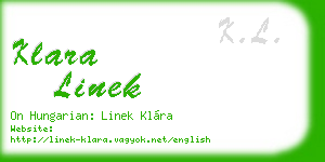klara linek business card